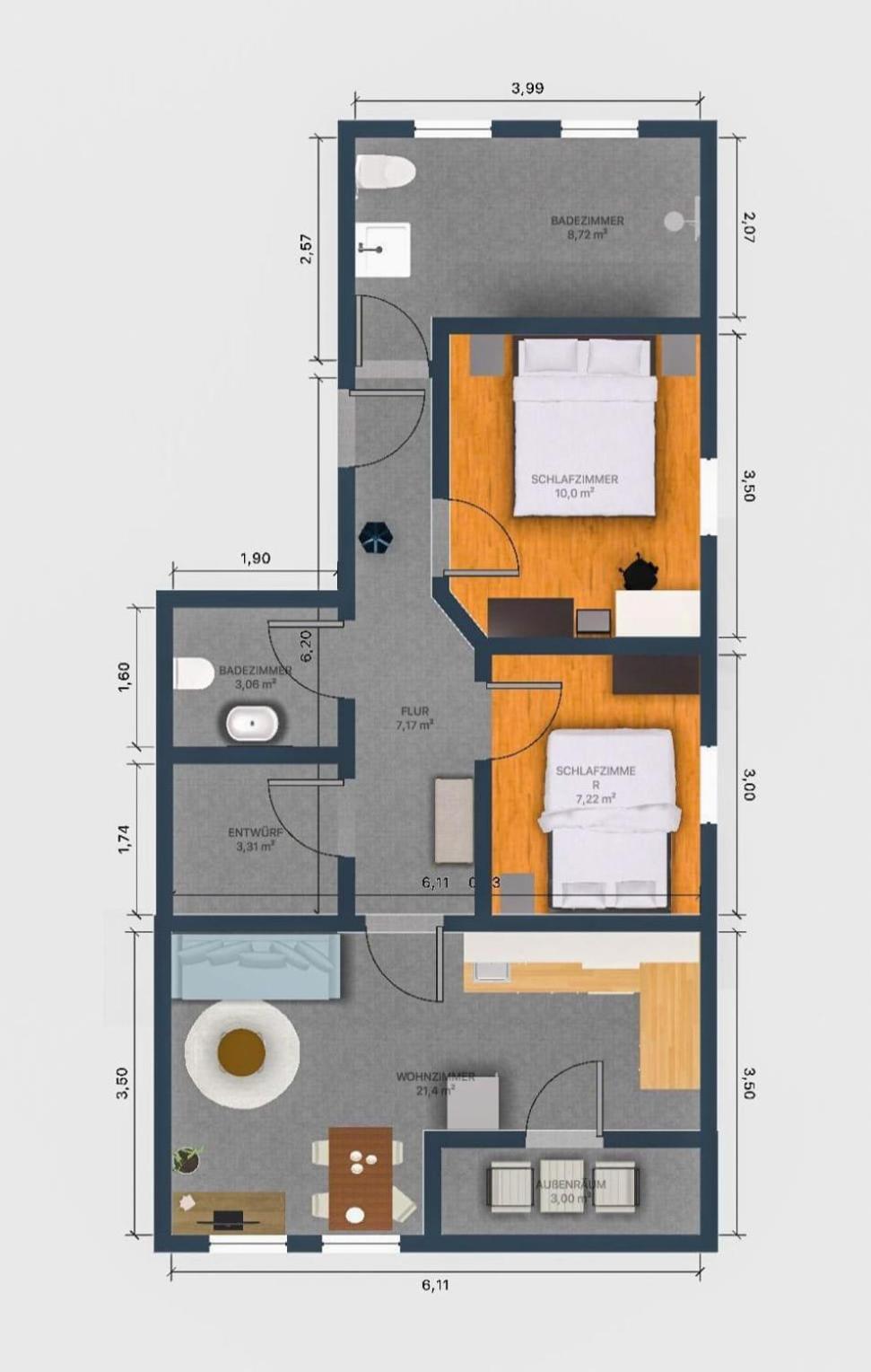 Exklusive Ferienwohnung In Lingen Holthausen 2Zim, 2Badez,Kueche,Balkon,Waschmaschine Экстерьер фото